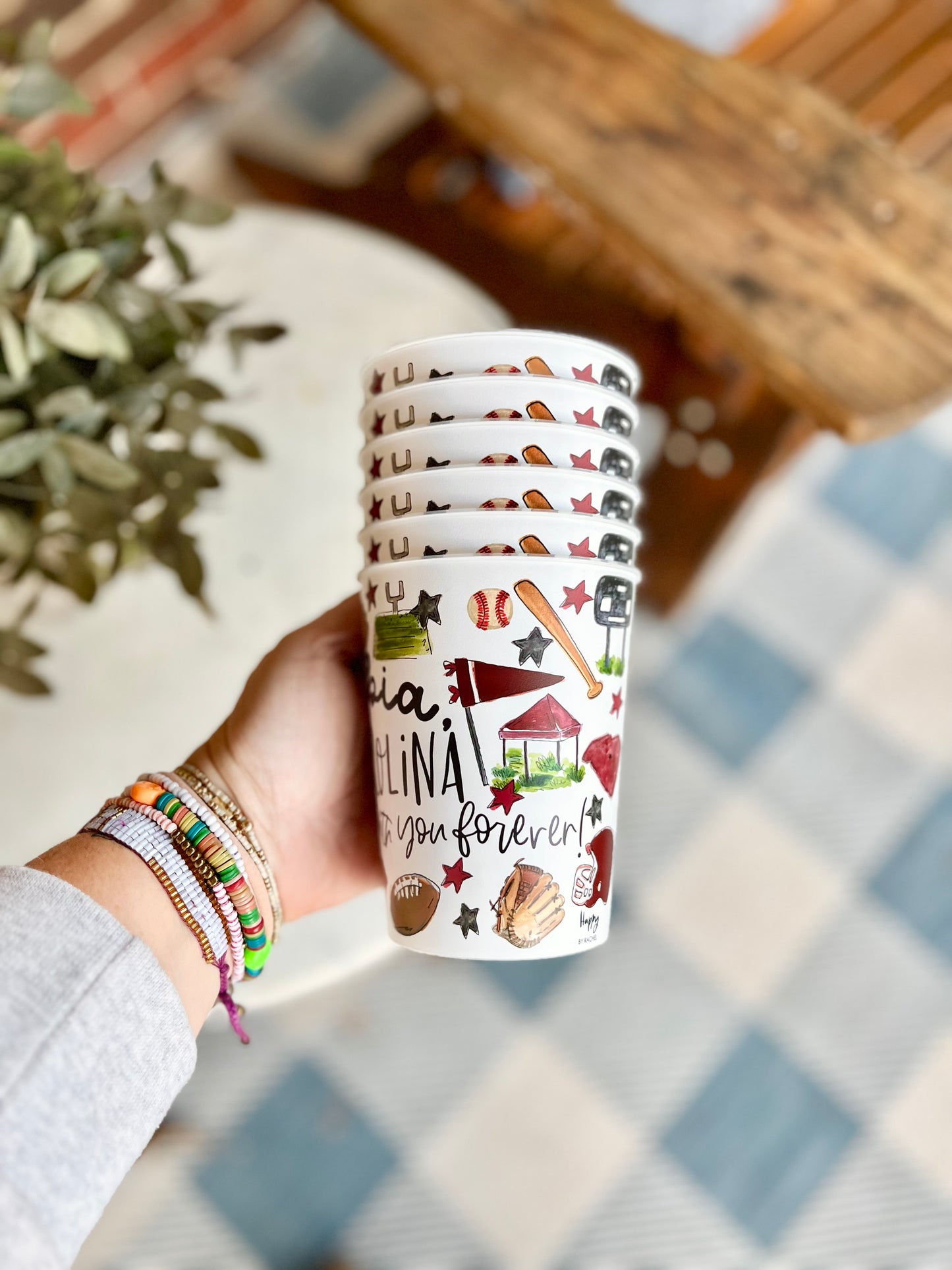 Columbia, SC Multi Sport Collage Style Reusable Cups