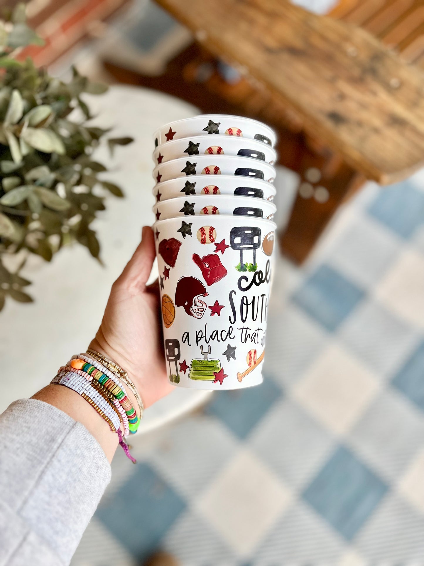 Columbia, SC Multi Sport Collage Style Reusable Cups