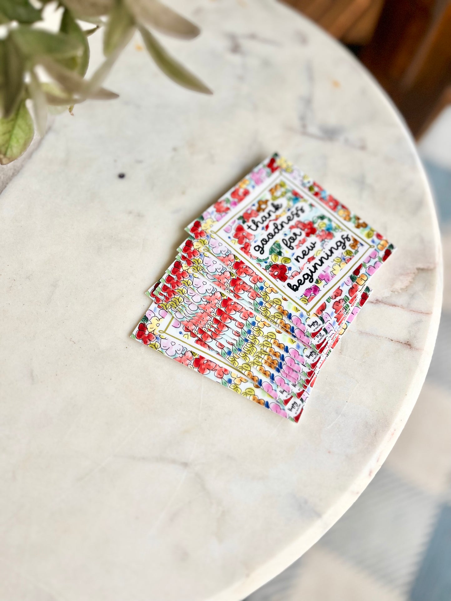 Colorful Floral New Beginnings Sticker