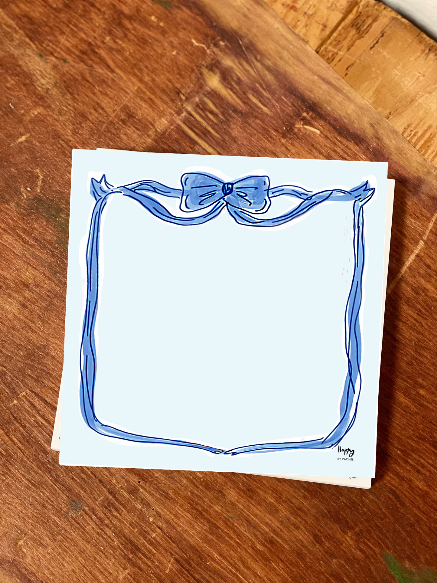 Blue Bow Chunky Notepad