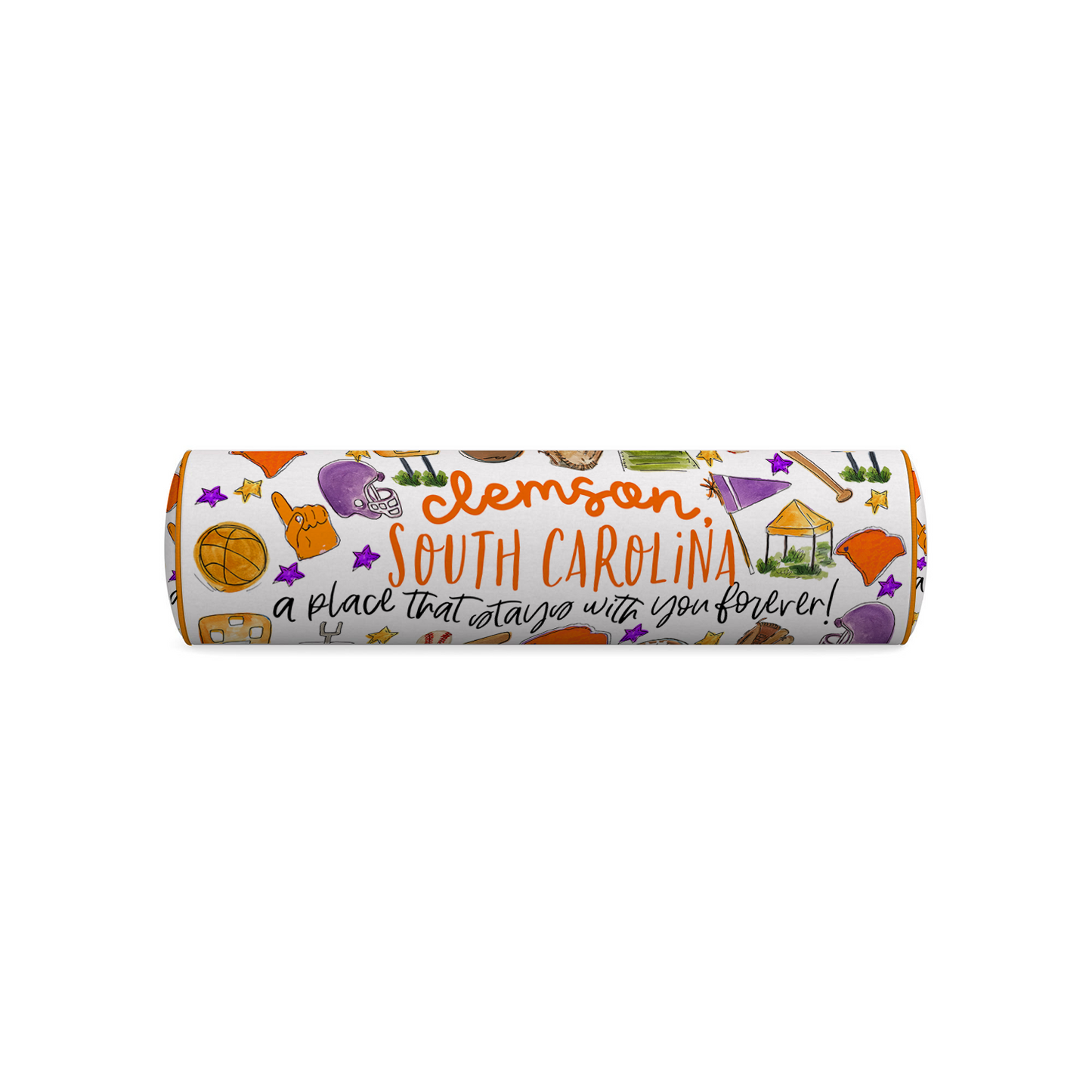 Clemson, SC Multi Sport Bolster Pillow