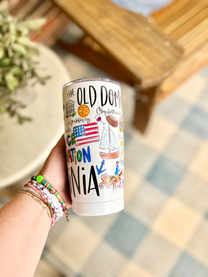 State of Virginia Tumbler, 20 oz