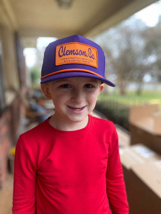 Youth Clemson, SC Patch Hat with Rope