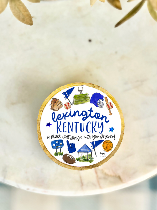 Lexington, KY Wood and Enamel Small Tray