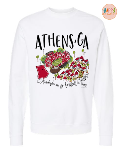 Athens, Ga College Town Crewneck Sweatshirt-PRE ORDER NOW!