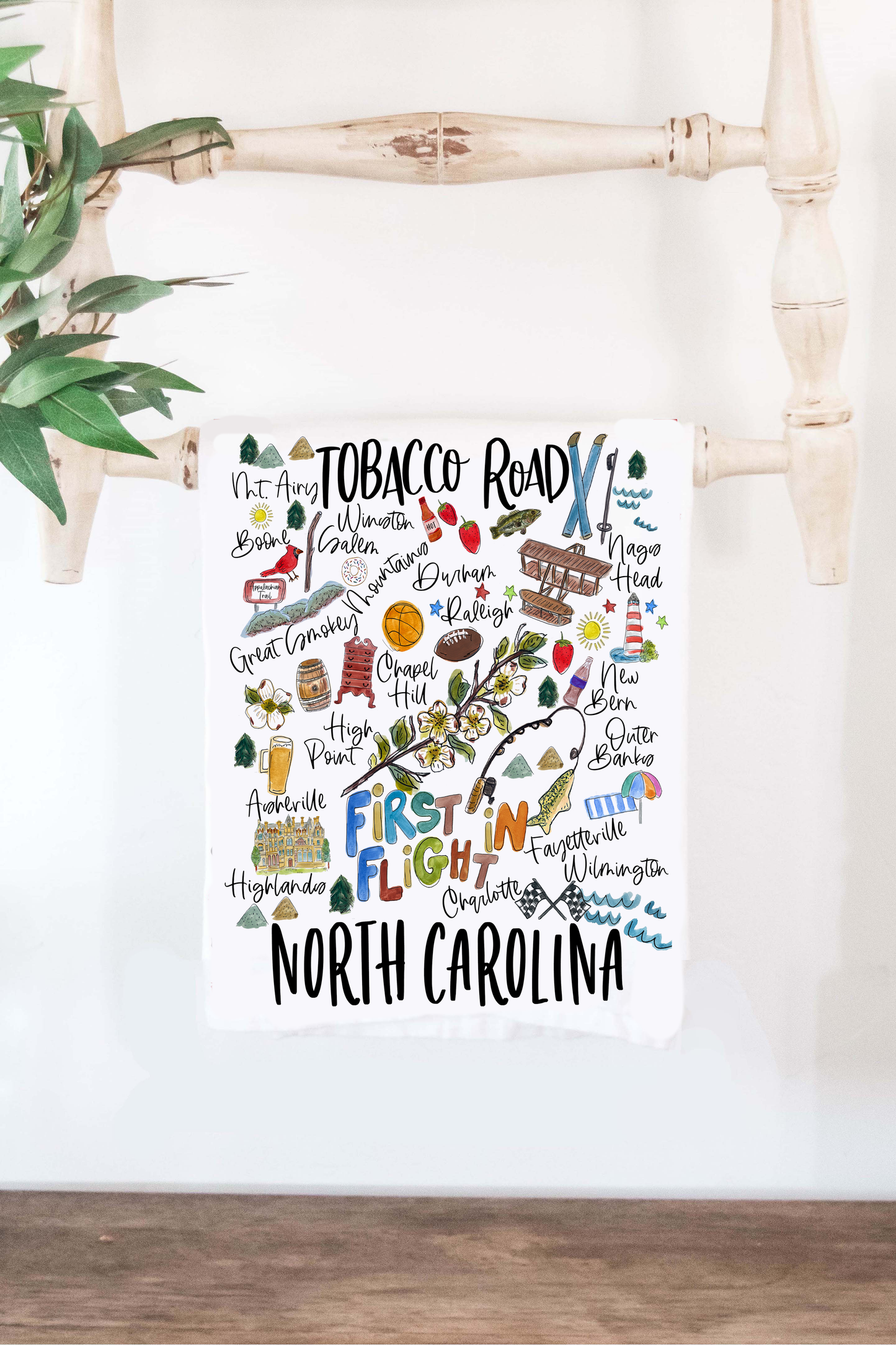 The State of NC Tea Towel