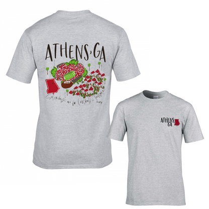 Athens, Ga College Town Gameday T Shirt