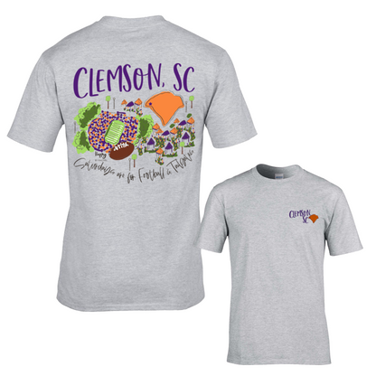 Clemson, SC College Town Gameday T Shirt