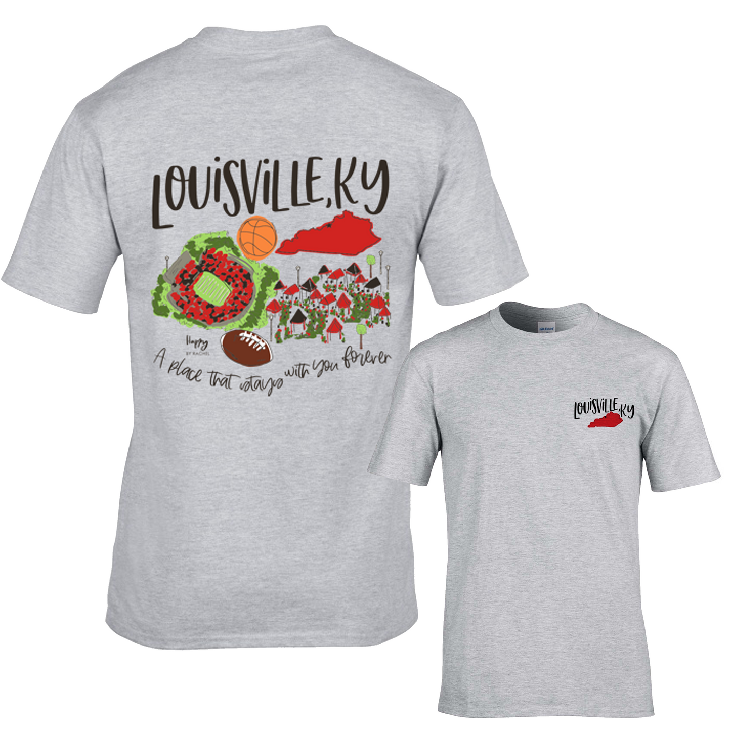 Louisville, KY College Town Gameday T Shirt