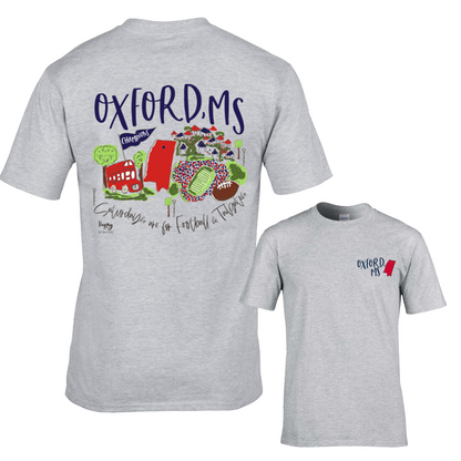 Oxford, MS College Town Gameday T Shirt