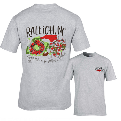 Raleigh, NC College Town Gameday T Shirt