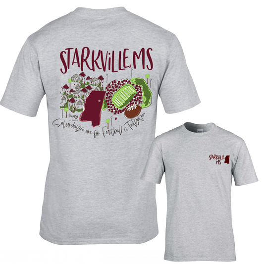 Starkville, MS College Town Gameday T Shirt