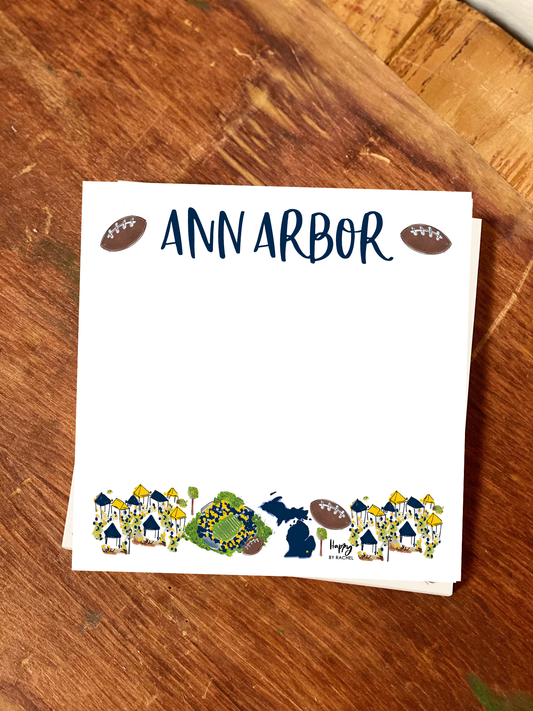 Ann Arbor, MI Chunky Notepad-100 Pages