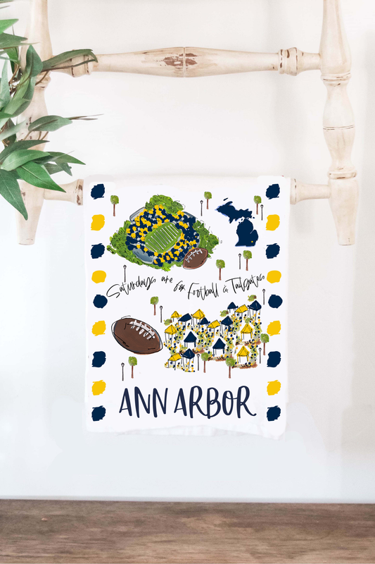 Ann Arbor, MI Tea Towel