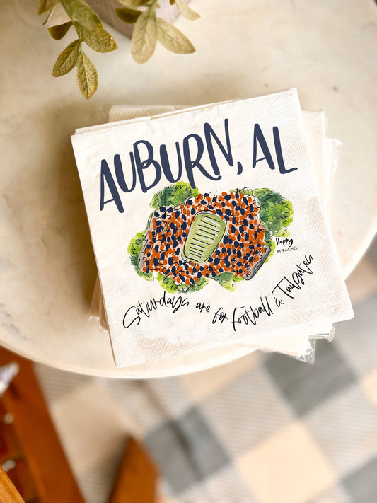 Auburn, AL Tailgate Napkins-20 per Pack-Lunch Size