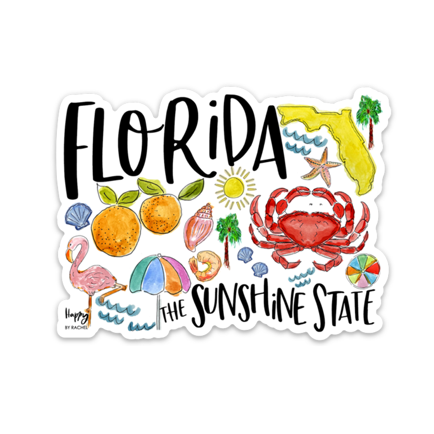 State of Florida Sticker-FL State Pride