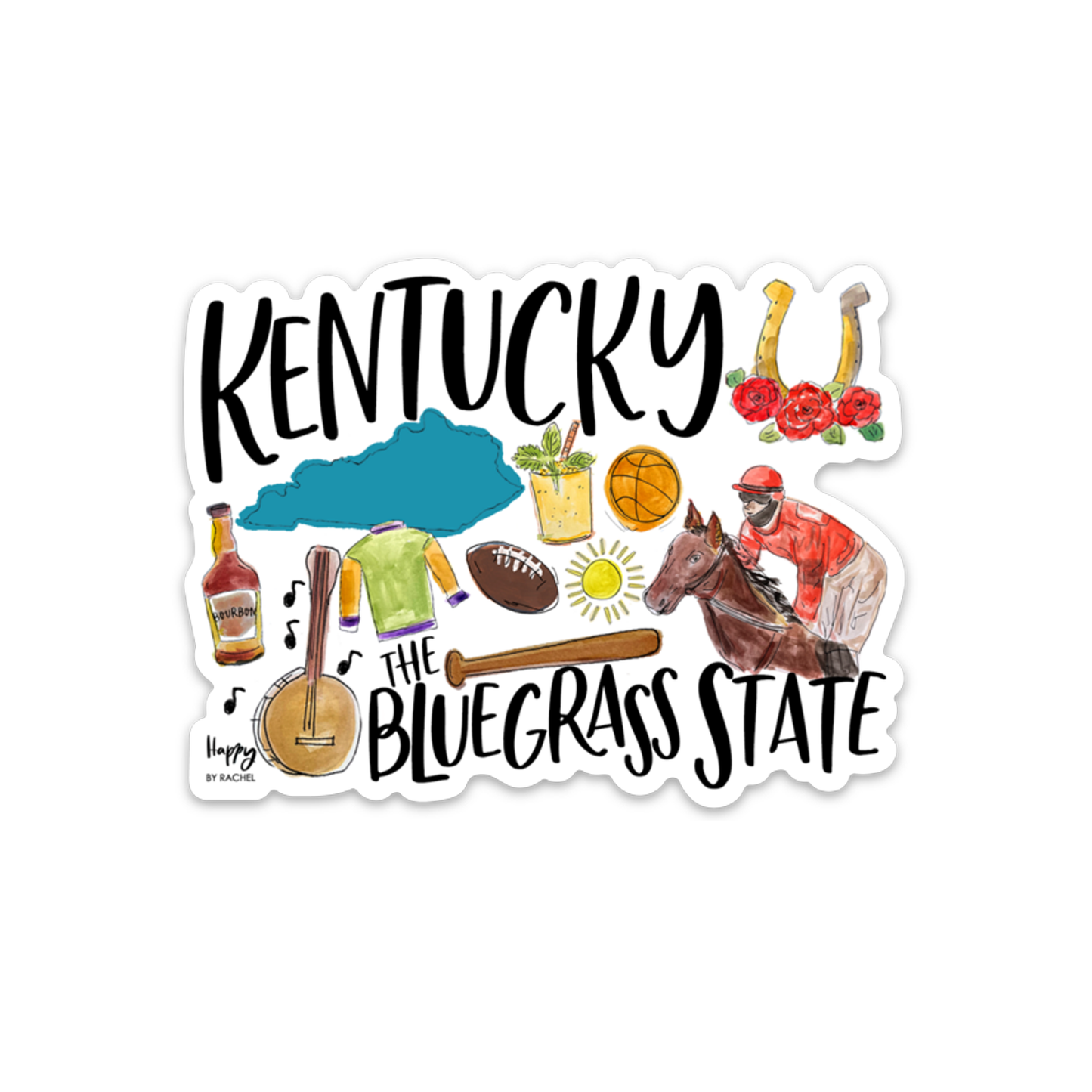 State of Kentucky Sticker-GA State Pride