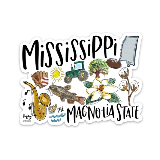 State of Mississippi Sticker-GA State Pride