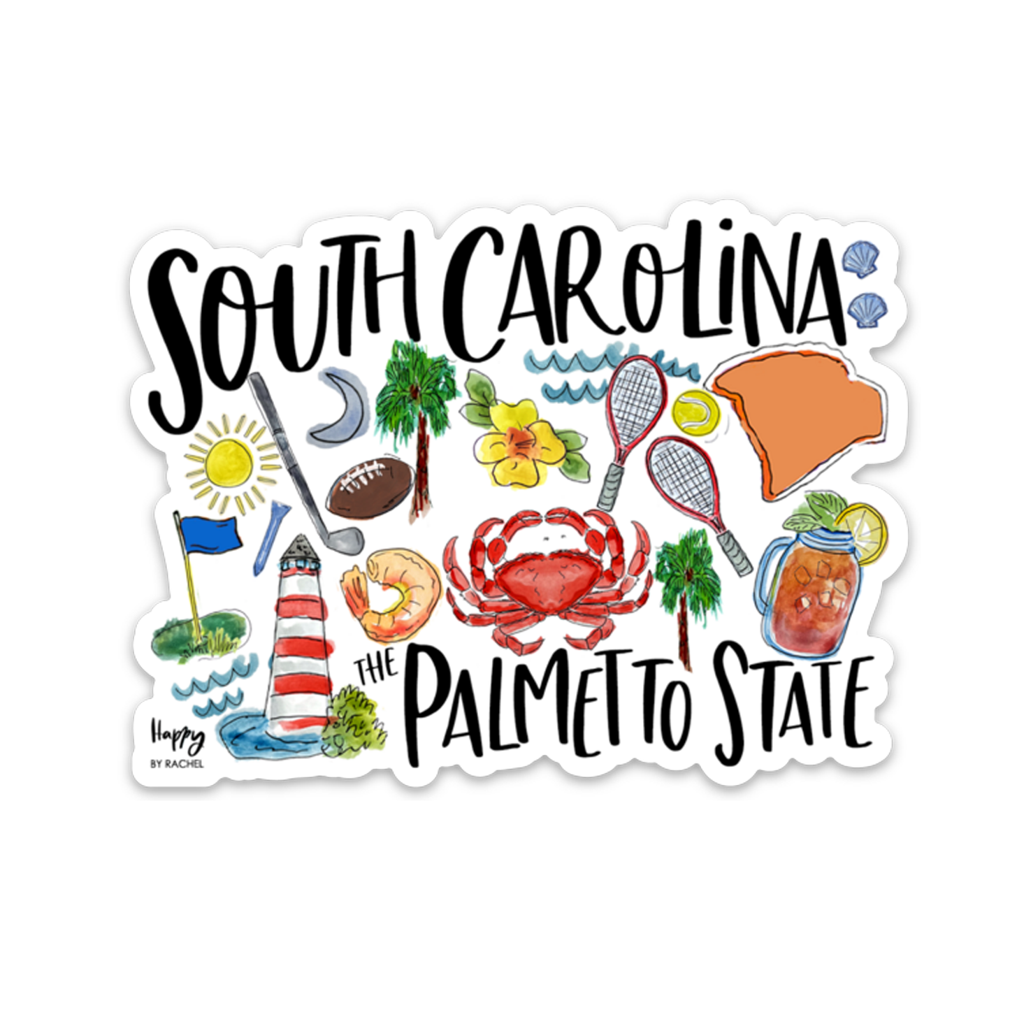 State of South Carolina Sticker-GA State Pride