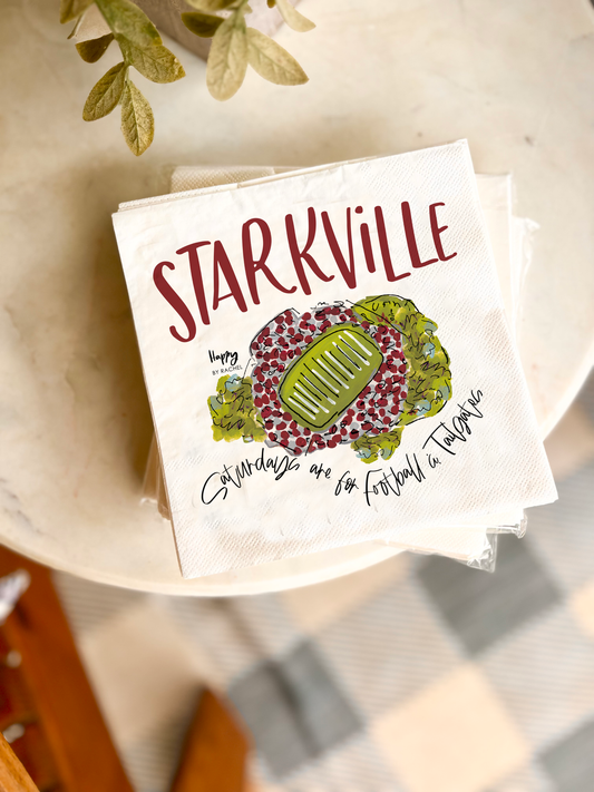 Starkville Tailgate Napkins-20 per Pack-Lunch Size