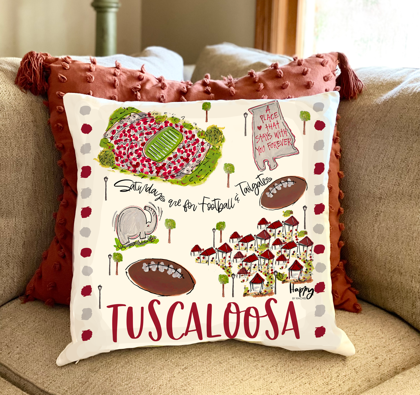 Tuscaloosa Double Sided Pillow