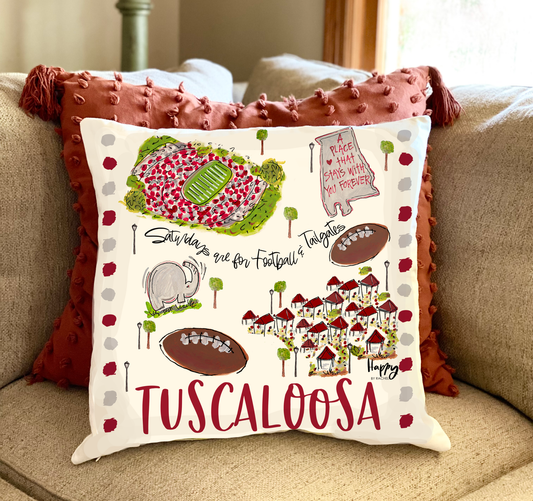 Tuscaloosa, AL Double Sided Pillow