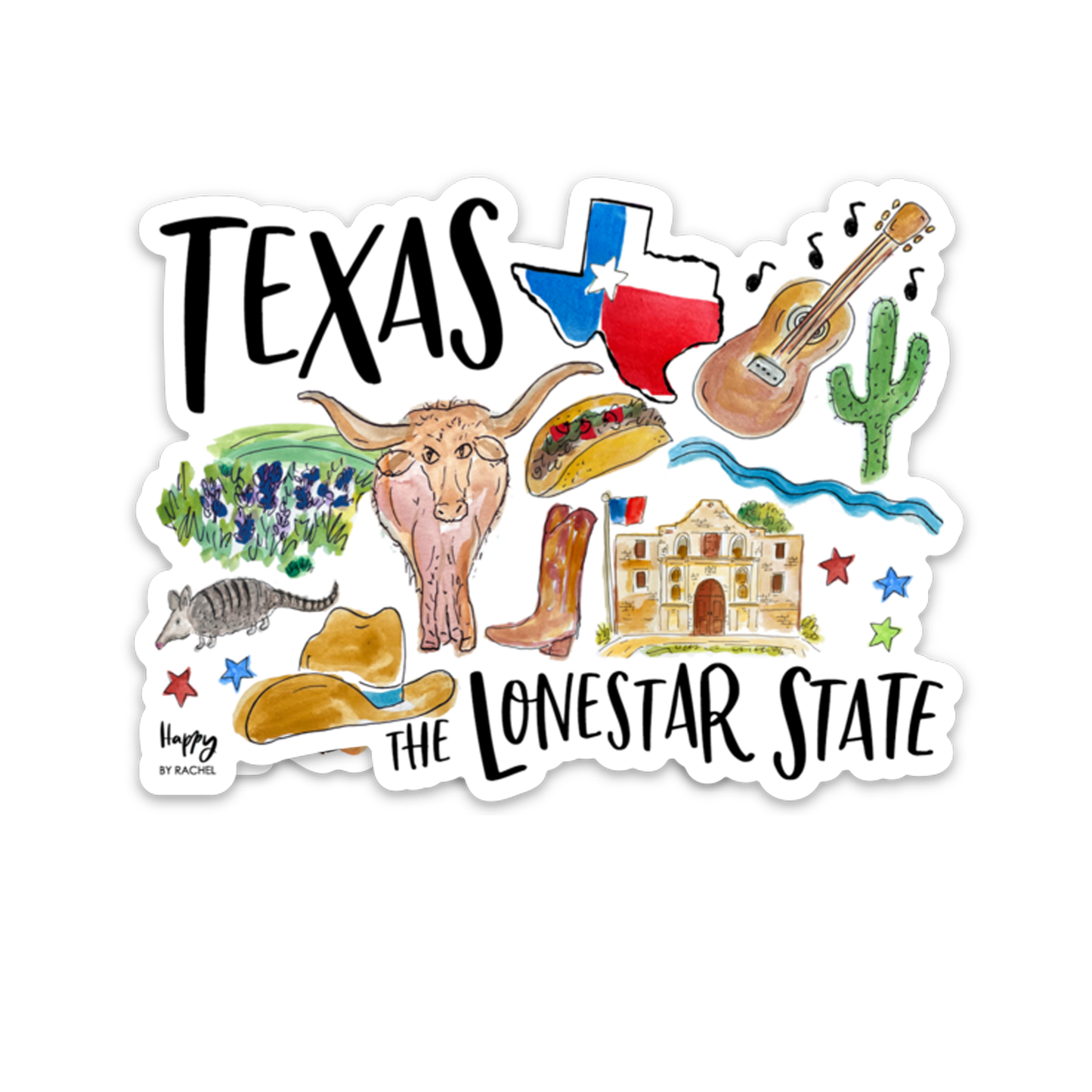 State of Texas Sticker-GA State Pride