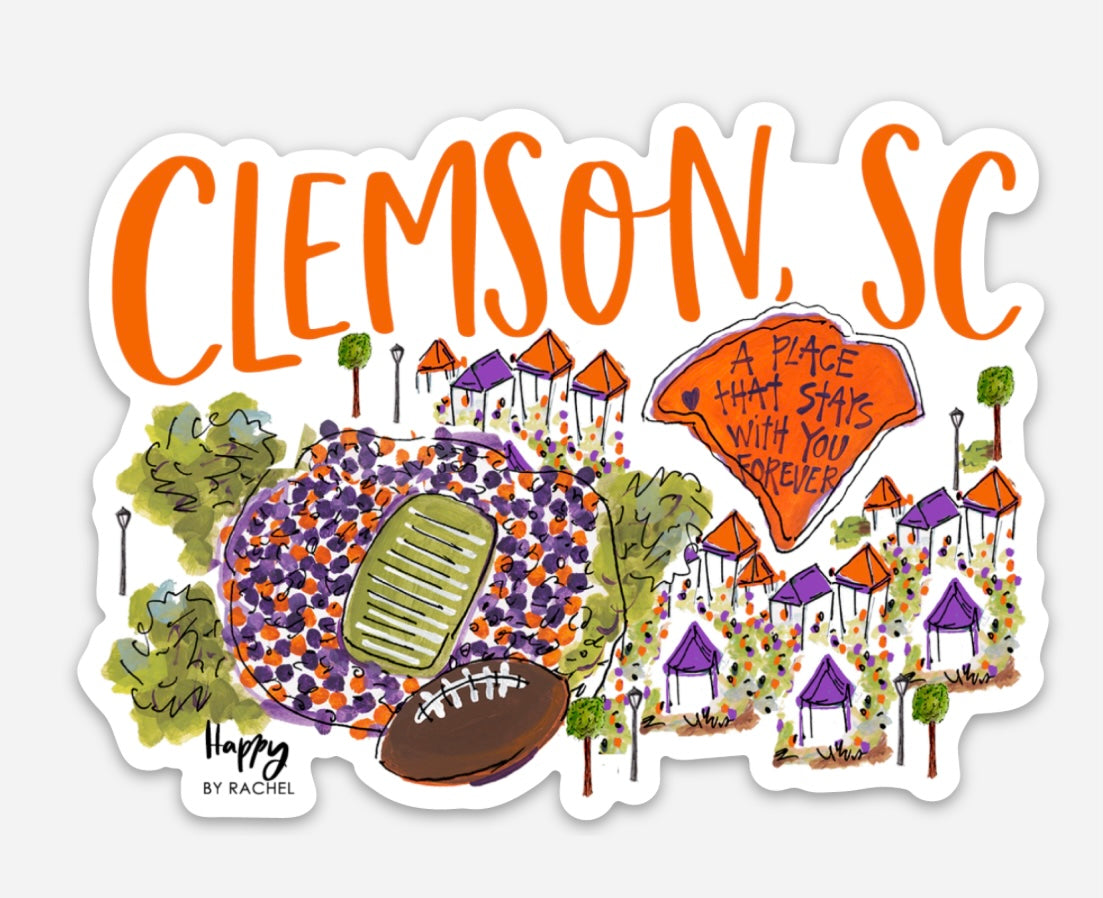 Clemson, SC Sticker