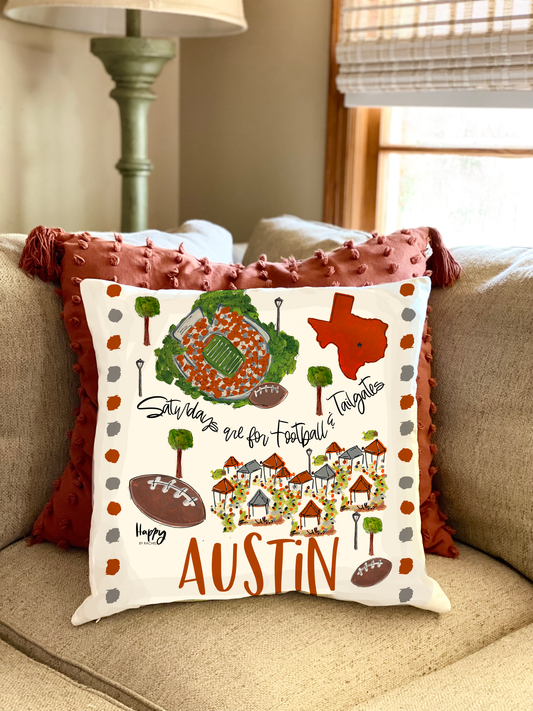 Austin, TX Double Sided Pillow