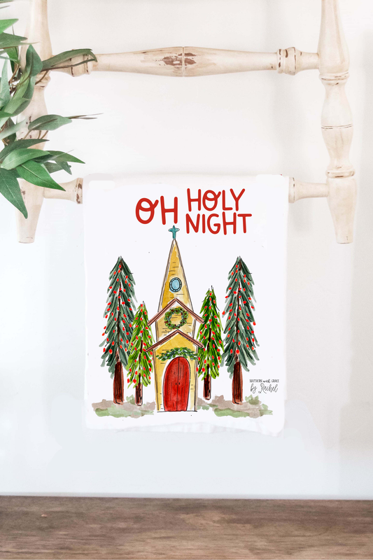 O Holy Night Tea Towel