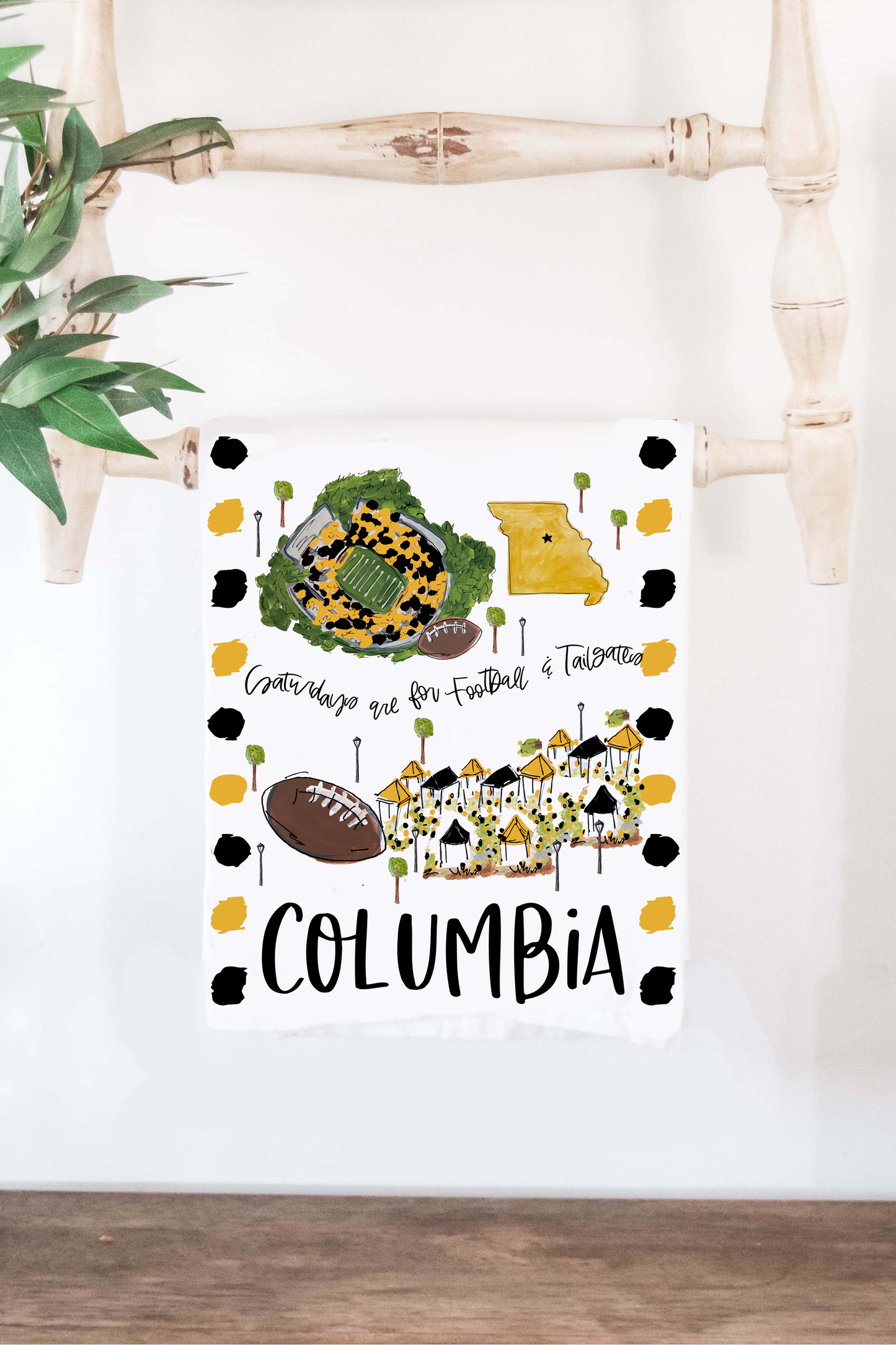 Columbia, MO Tea Towel