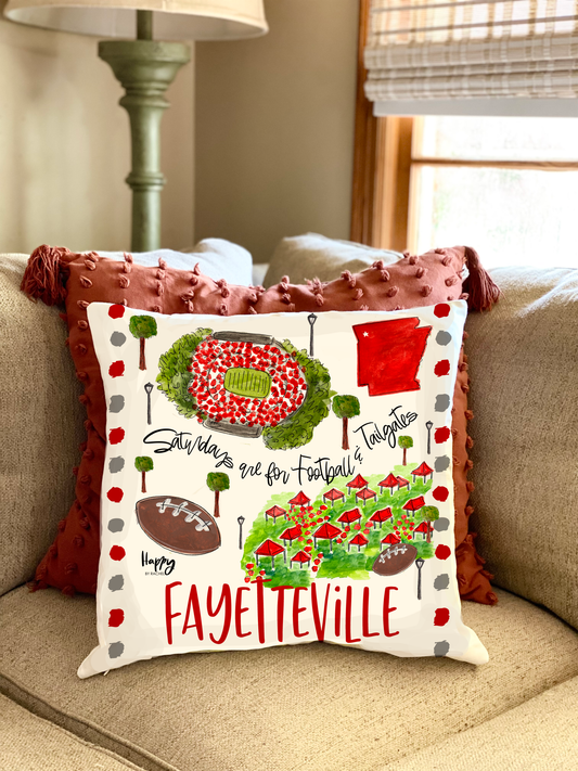 Fayetteville, AR Double Sided Pillow