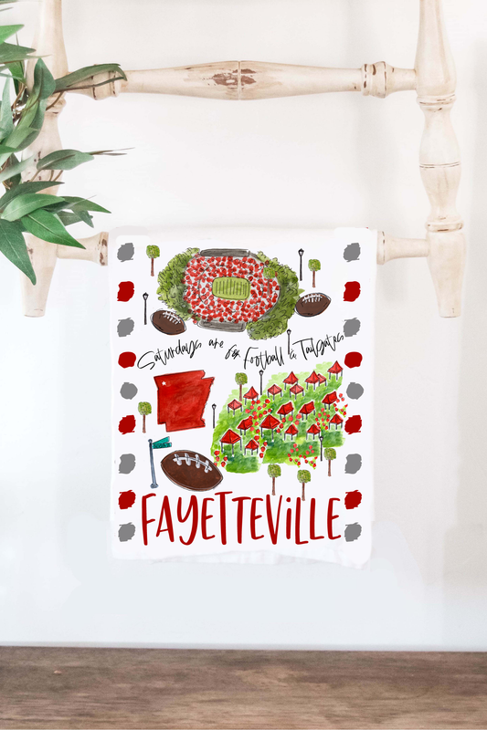 Fayetteville, AR Tea Towel