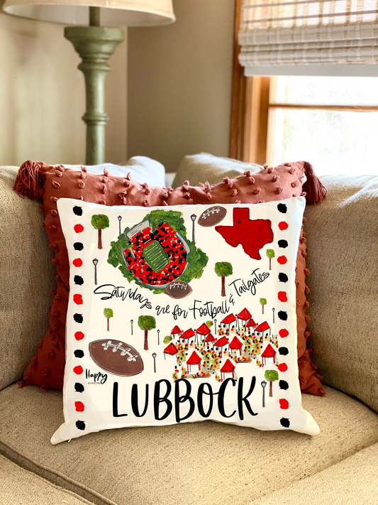 Lubbock, TX Double Sided Pillow